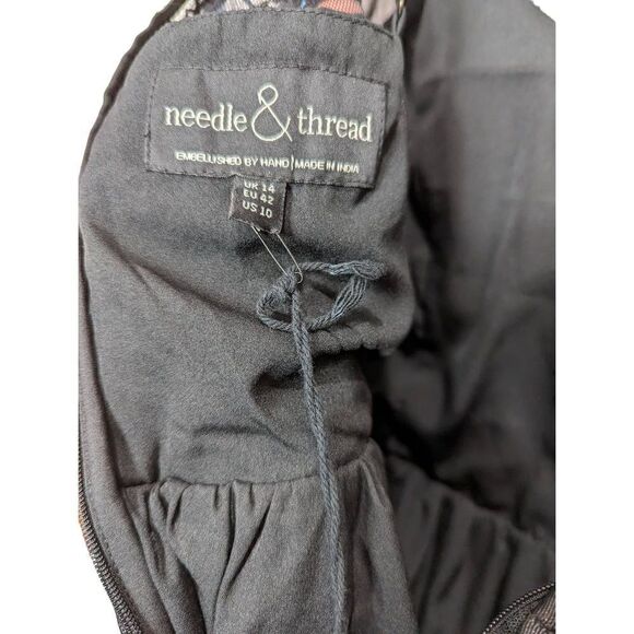 Needle & Thread Floral Embellished black dress size 10 NEW - Picture 3 of 7